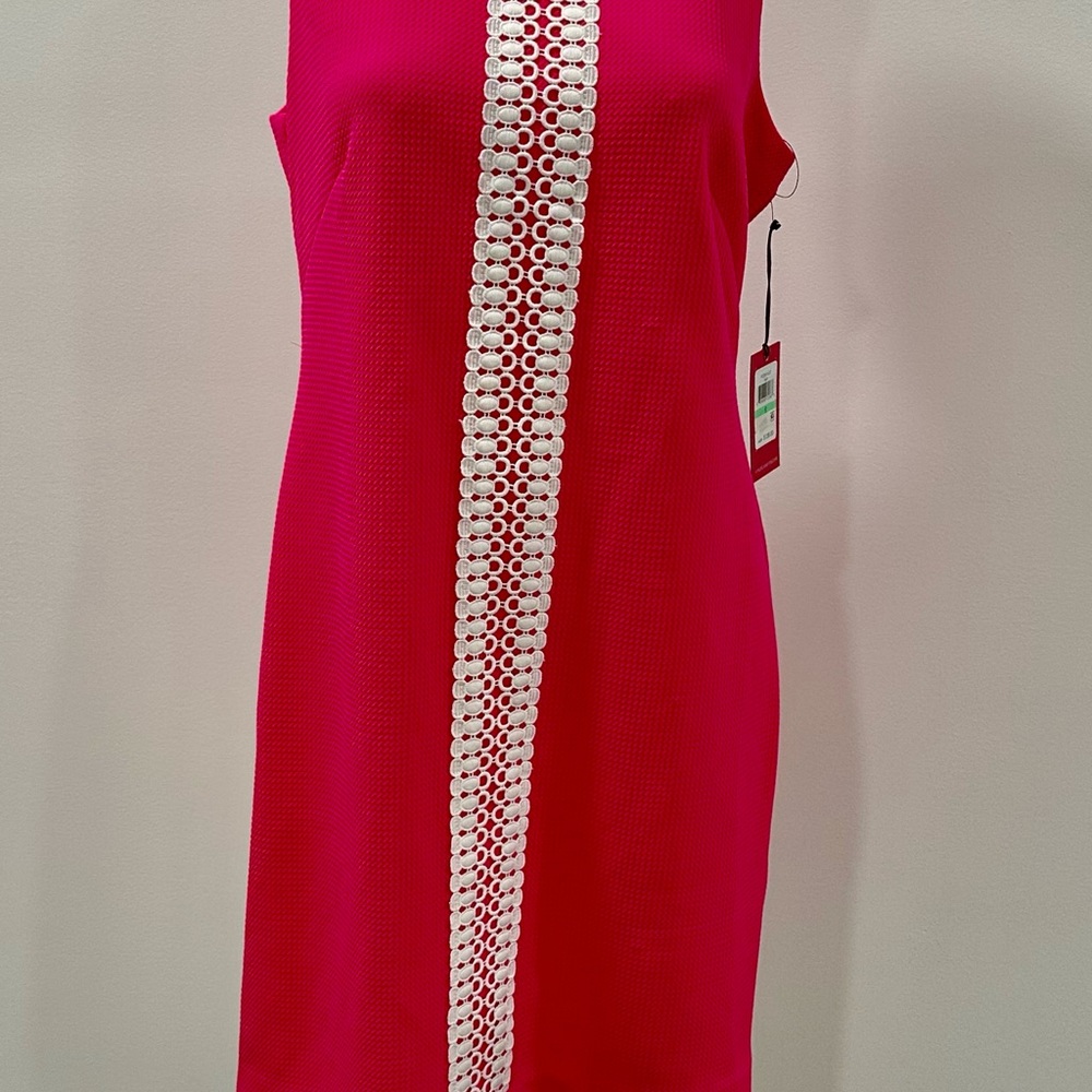 Vince Camuto Pink Sheath Mini Dress Scoop Neck Sleeveless